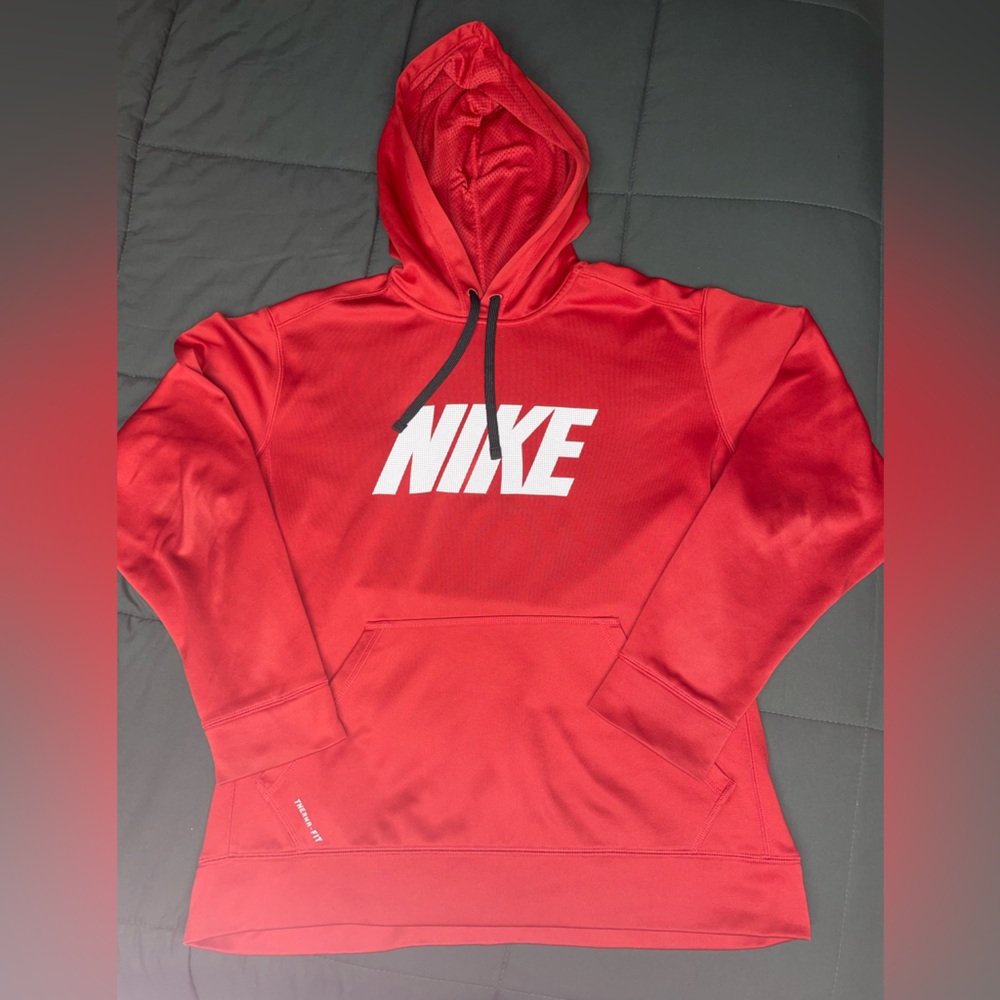 L Nike Therma-Fit Red Hoodie